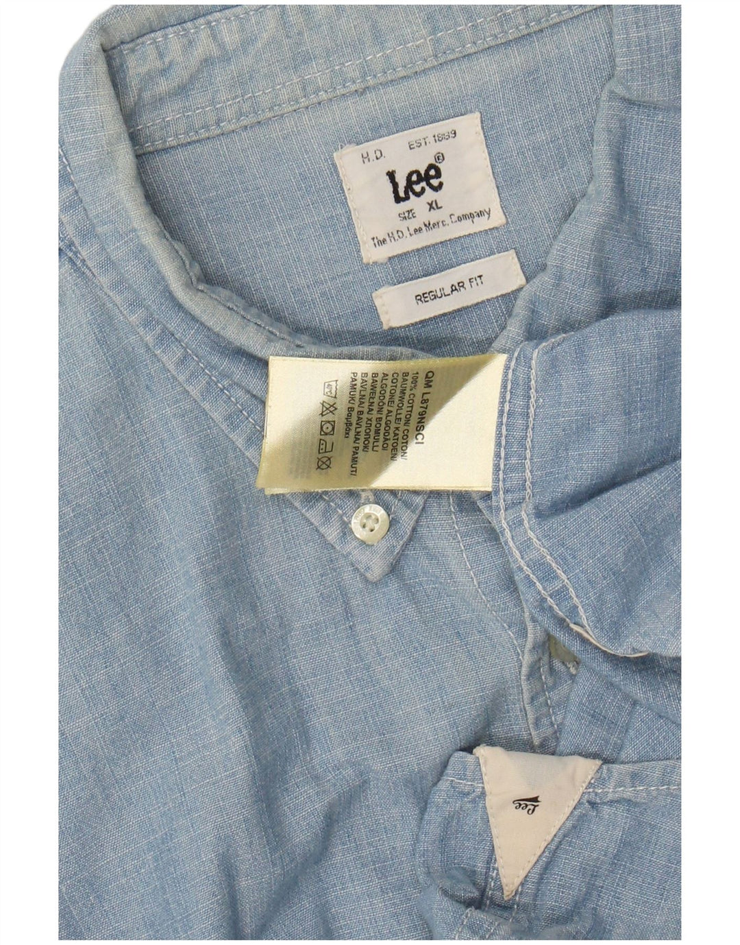 LEE Camisa Regular Fit Hombre XL Algodón Azul