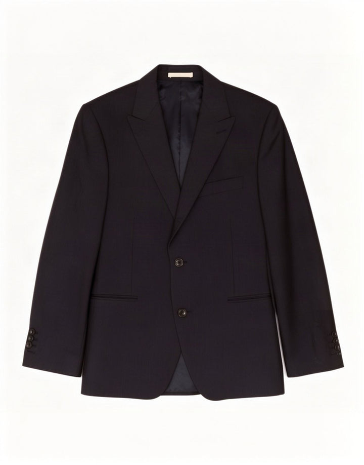 Marks & Spencer Chaqueta tipo blazer de 2 botones para hombre UK 38 Mediana lana azul marino