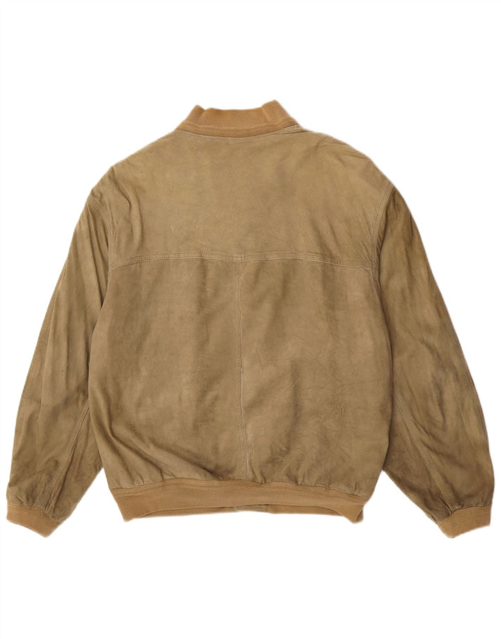 Chaqueta bomber de ante para hombre Scout UK 40 Large Green