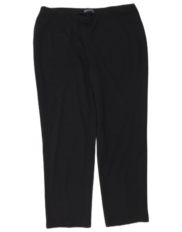 Marks & Spencer Pantalones Casuales Rectos para Mujer UK 40 Large W36 L28 Negro