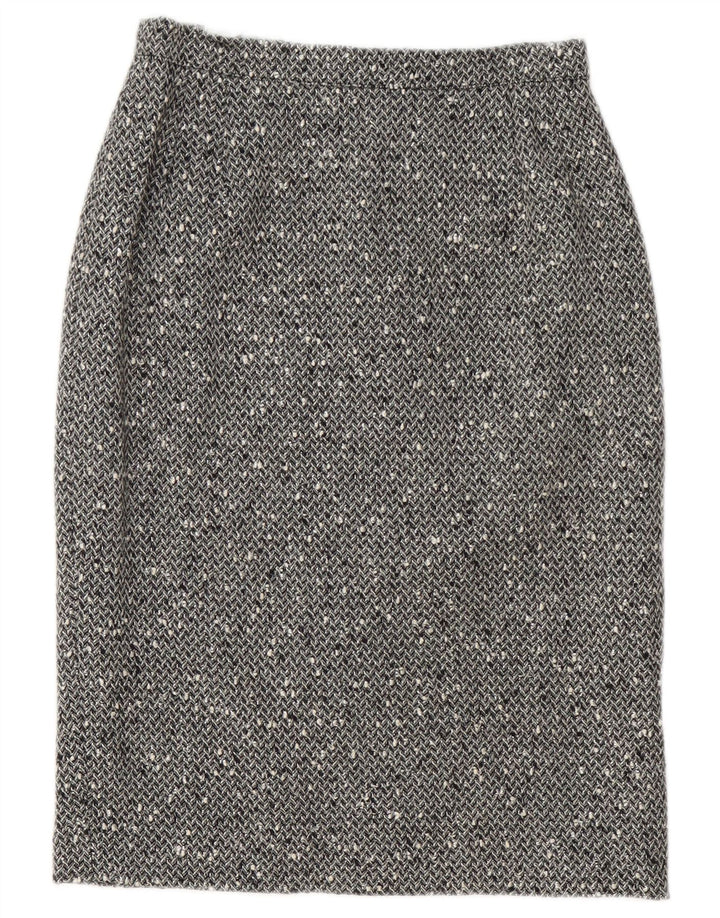 Conjunto de falda elegante de 2 piezas con 3 botones para mujer IT 42 Medium W28 Gris moteado