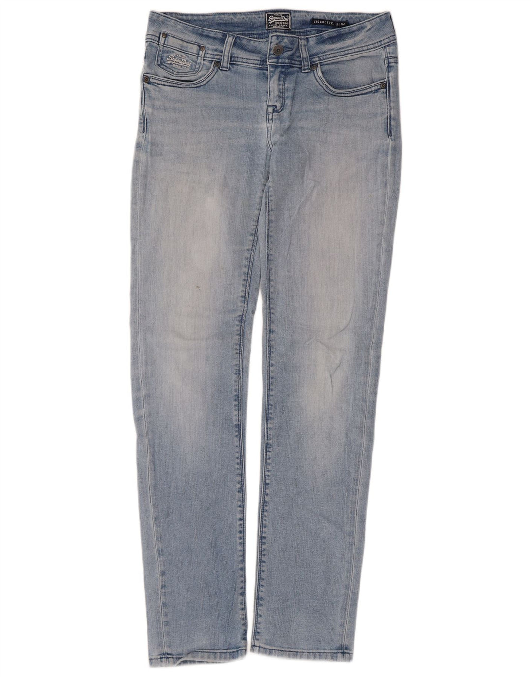 Vaqueros Superdry Mujer Cigarrillo Slim W29 L32 Algodón Azul