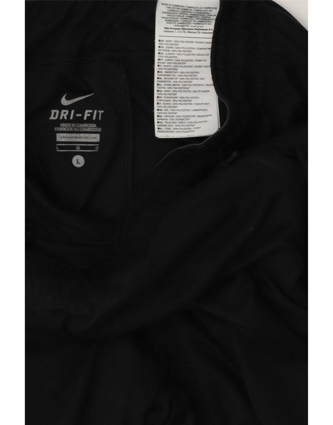 Nike Dri Fit - Pantalón de chándal para hombre, poliéster, color negro