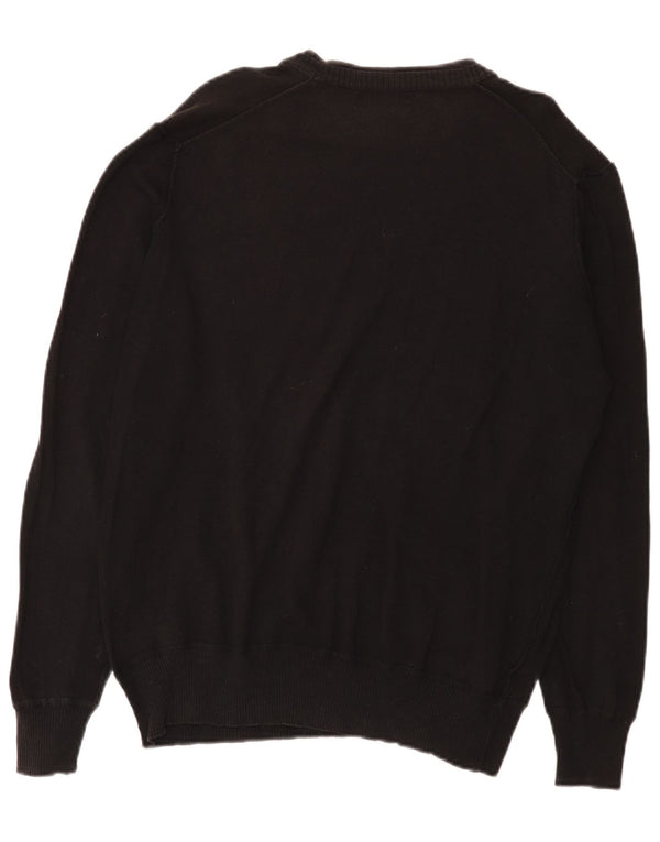 Zara Hombre Jersey Cuello Barco XL Algodón Negro