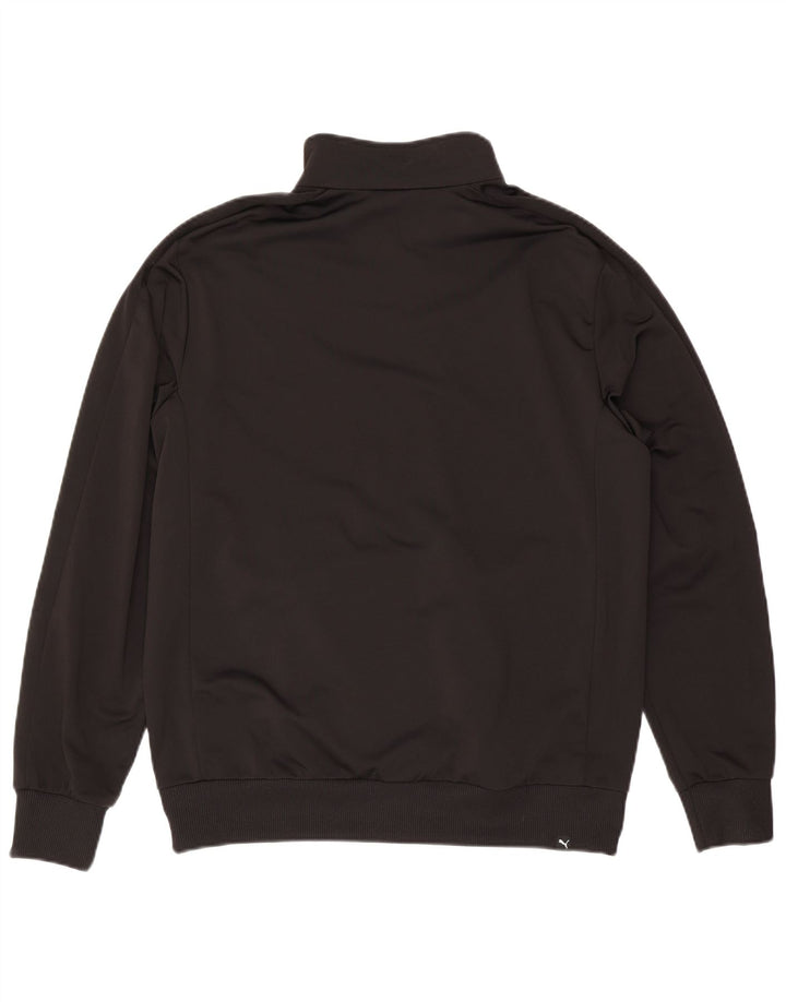 Puma Mens Graphic Chándal Top Chaqueta Grande Poliéster Negro