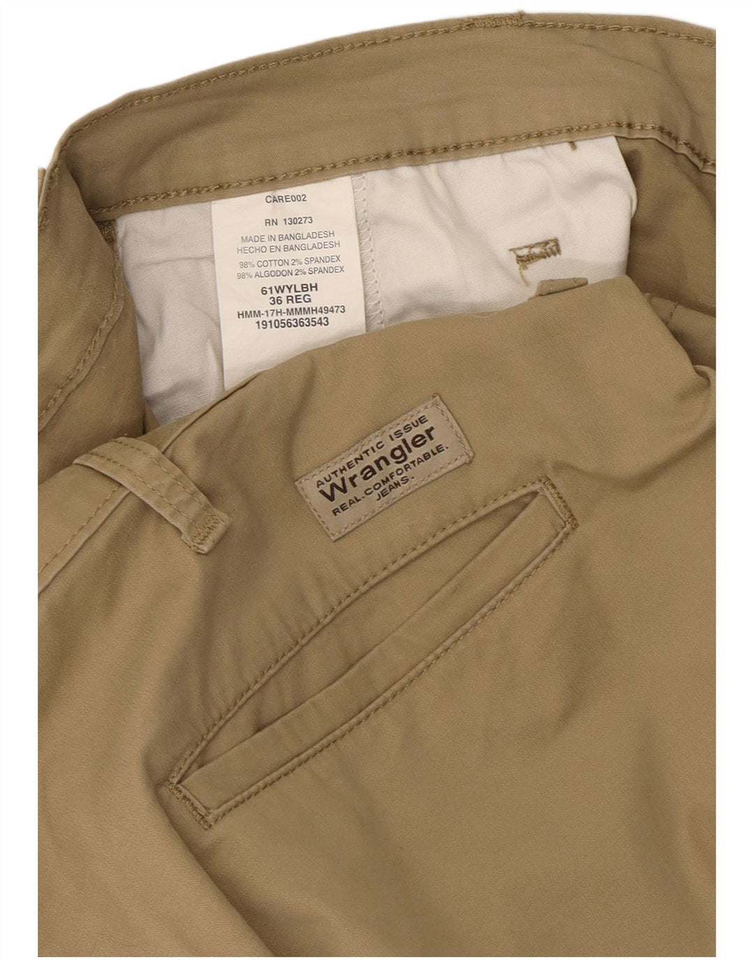 Wrangler Pantalones cortos cargo para hombre W36 Algodón beige grande