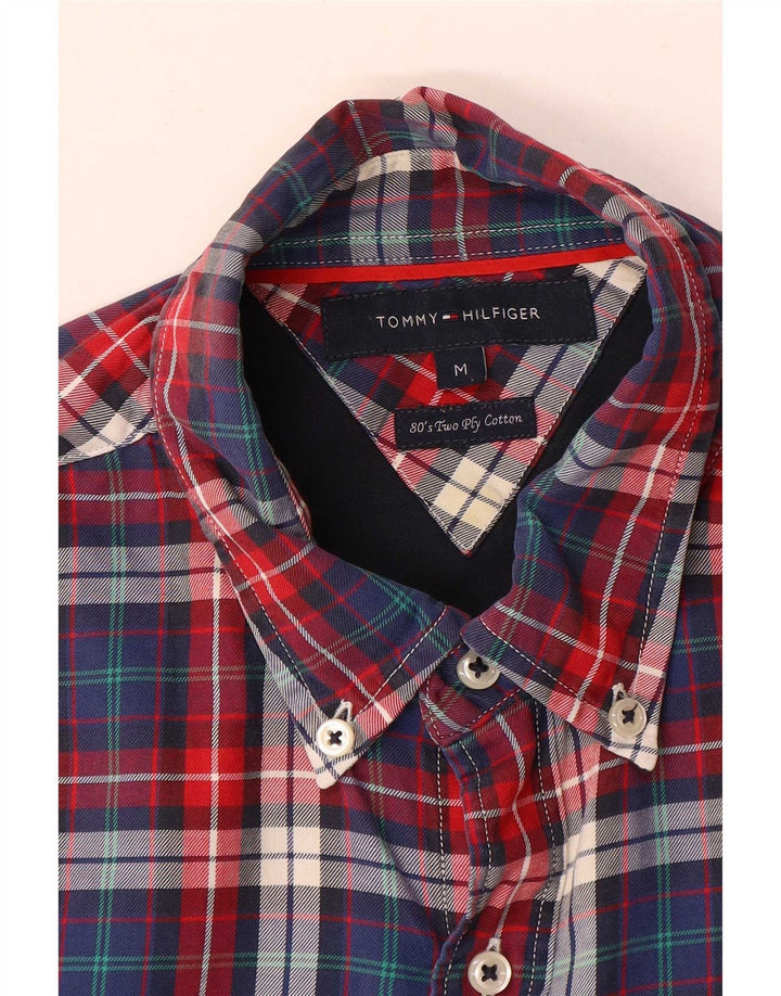Camisa Tommy Hilfiger Hombre Algodón A Cuadros Rojo Mediano