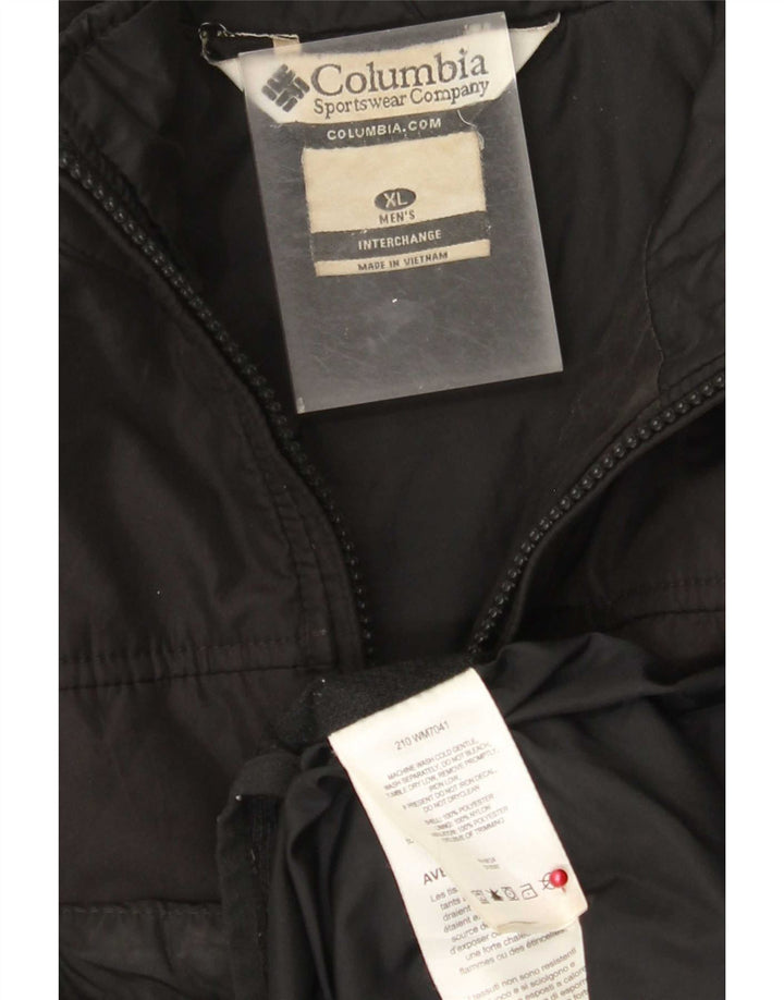 Columbia Chaqueta bomber con forro intercambiable para hombre UK 42 XL Poliéster negro