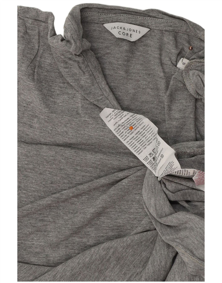 JACK & JONES Hombre Camiseta Gráfica Top Small Gris Algodón