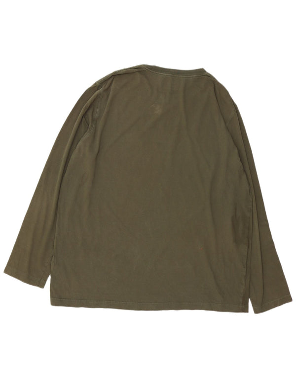 TIMBERLAND Top gráfico de ajuste regular para hombre Manga larga XL Algodón caqui