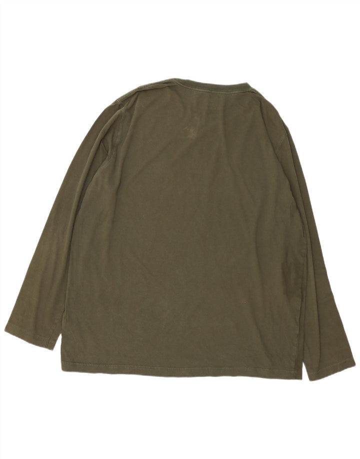 TIMBERLAND Top gráfico de ajuste regular para hombre Manga larga XL Algodón caqui