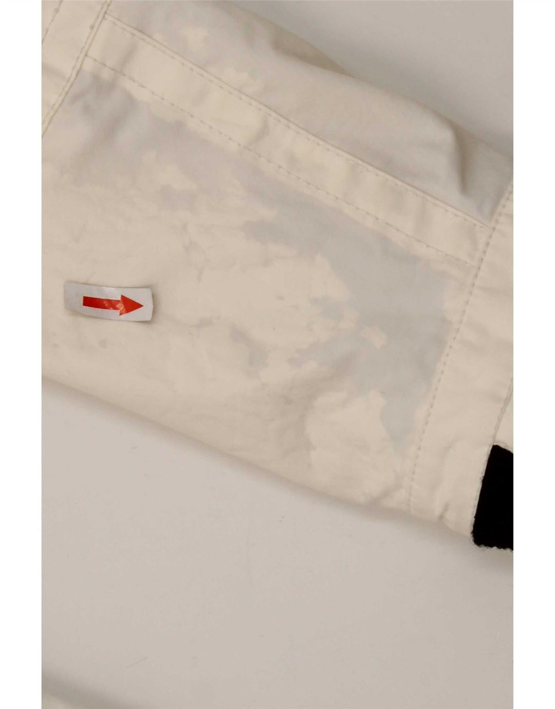 Museum Chaqueta utilitaria gráfica para hombre UK 38 Medium White Colourblock Nylon