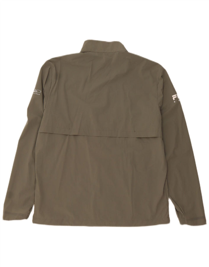 Fila Mujer Regular Fit Chándal Top Chaqueta UK 40 XL Caqui