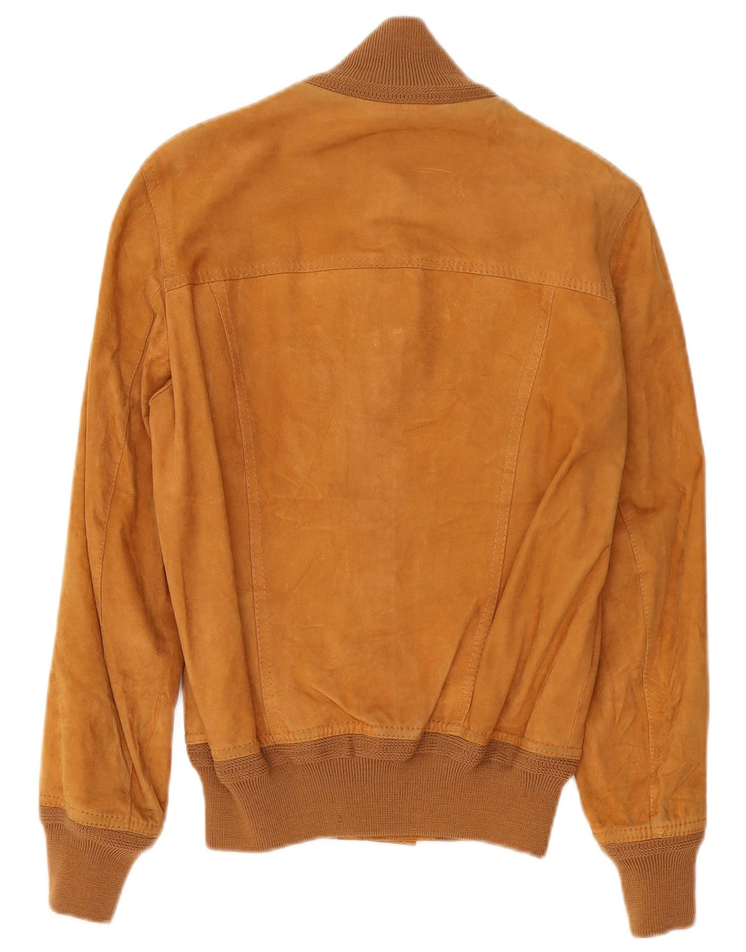 Vintage hombres ante bomber chaqueta IT 48 cuero beige medio