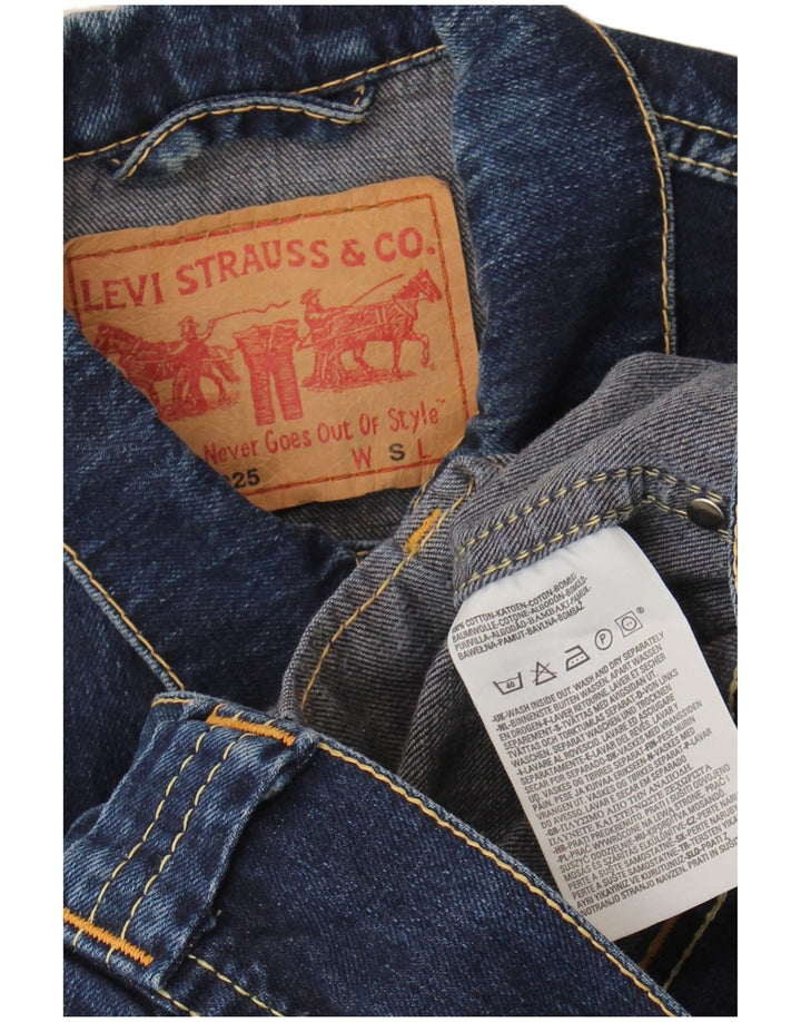 Levi's Chaqueta vaquera corta para mujer UK 10 Small Blue Cotton