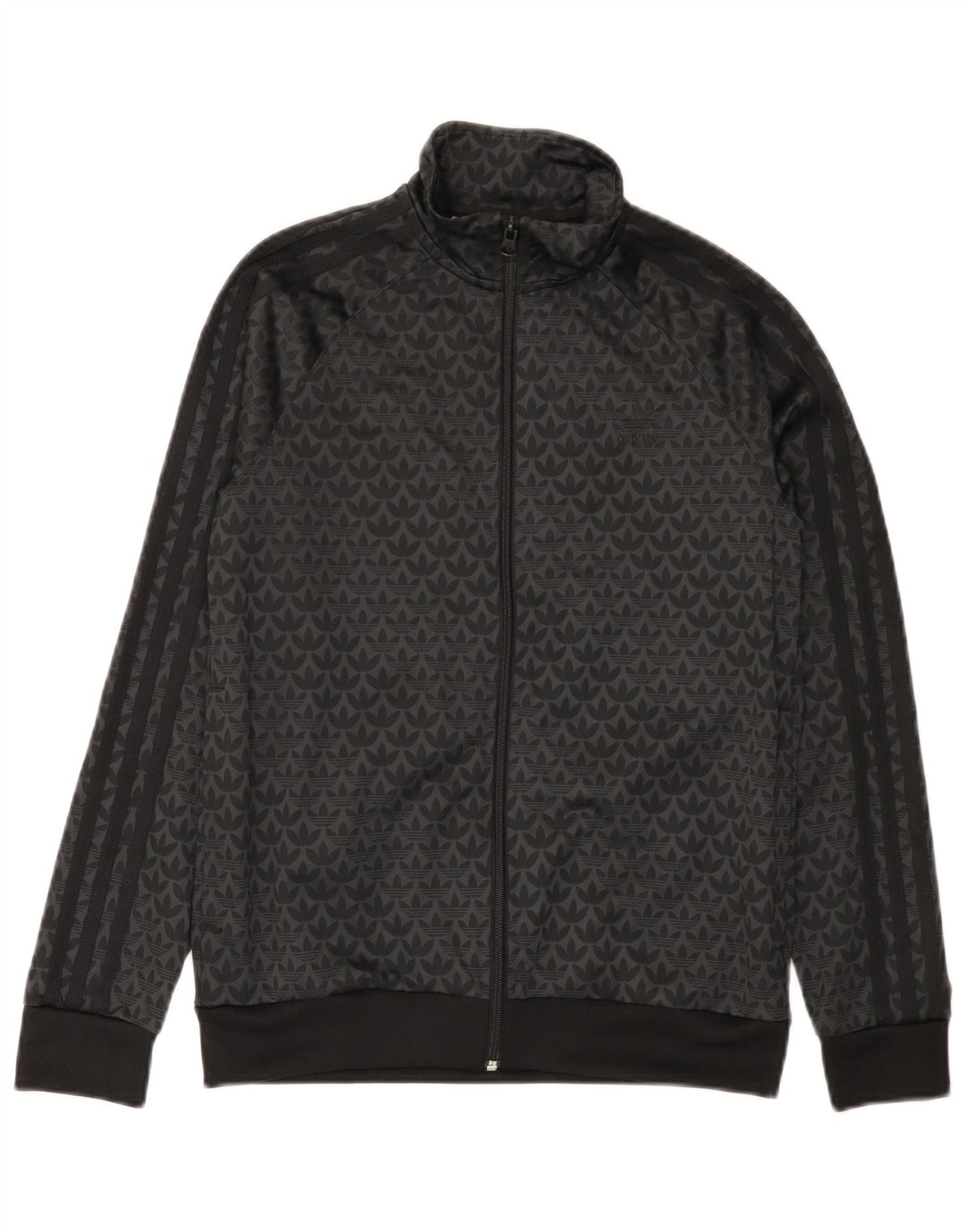 Adidas Boys Graphic Chándal Top Chaqueta 12-13 Años Negro Poliéster
