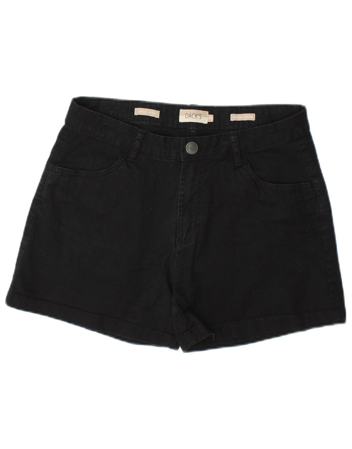 DACK'S Pantalones cortos de mezclilla de corte regular para mujer IT 44 Medium W28 Algodón negro