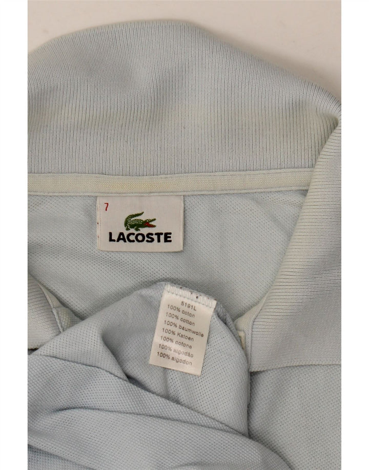 Polo Lacoste para hombre talla 7 2XL algodón azul