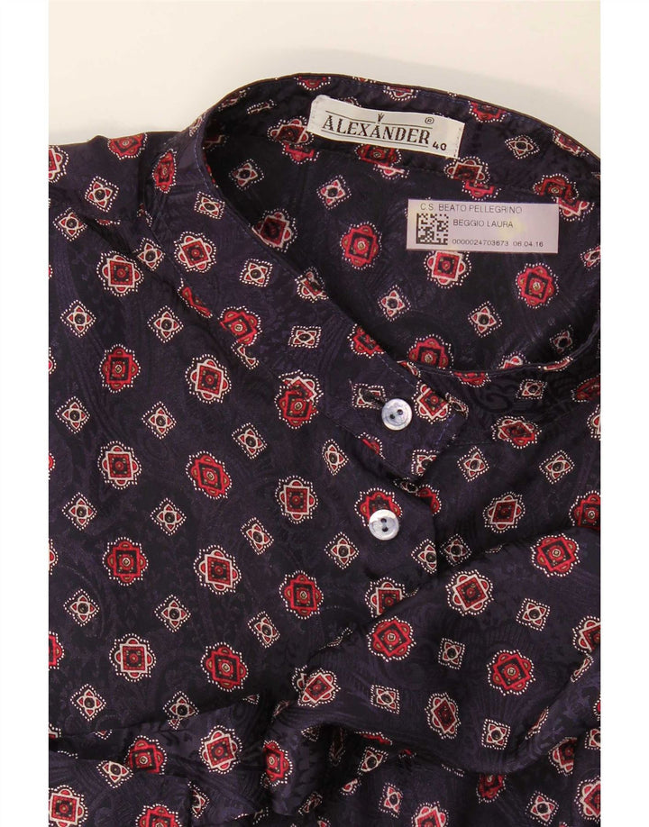 Camisa militar Alexander para mujer EU 40 Medium Azul marino Geométrico