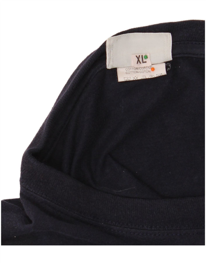 ASICS Camiseta Hombre Top XL Azul Marino Algodón