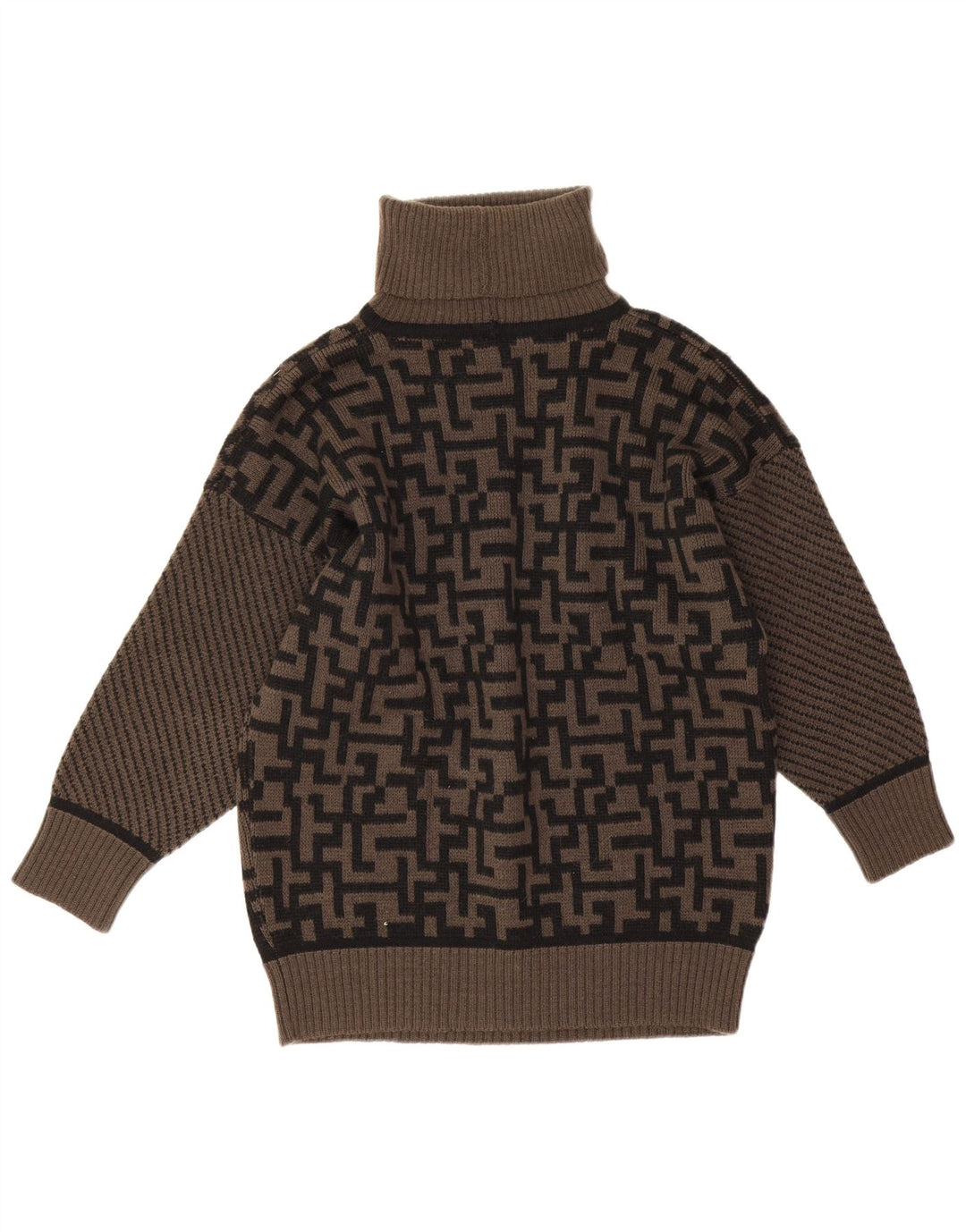i Blues Jersey con cuello vuelto para mujer IT 42 Marrón medio Geométrico
