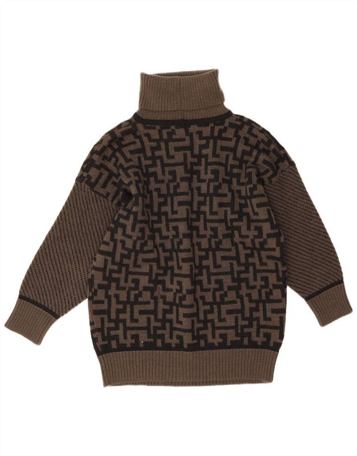 i Blues Jersey con cuello vuelto para mujer IT 42 Marrón medio Geométrico