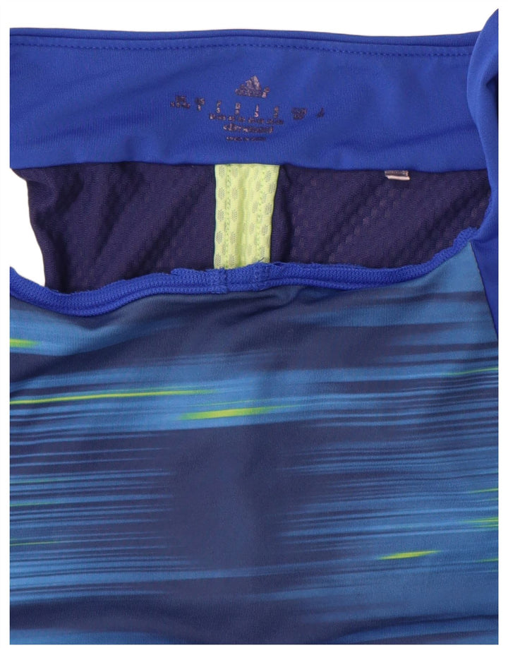 Adidas Mujer Climacool Chaleco Top Reino Unido 8/10 Pequeño Azul Pinstripe