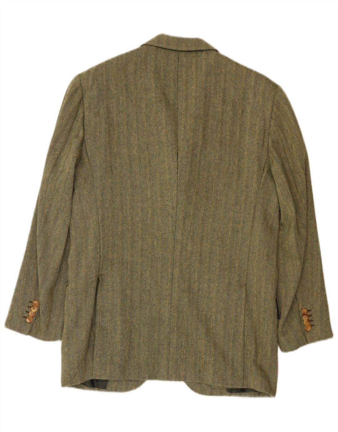 Kiton Chaqueta tipo blazer Napoli de 3 botones para hombre UK 38 Verde medio en espiga