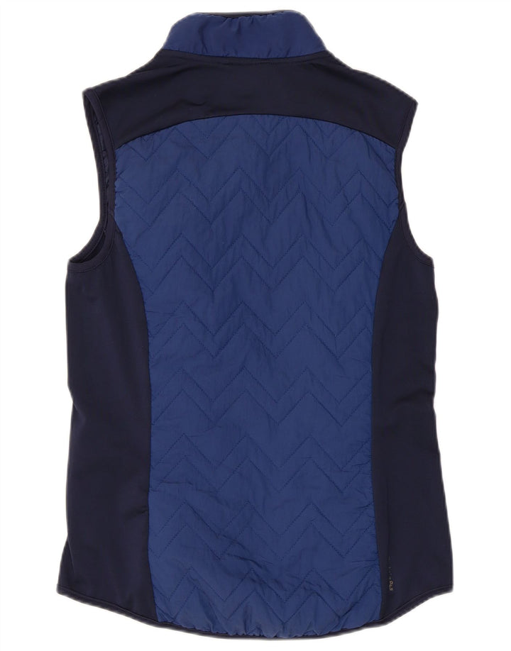 ACTIVE Womens Padded Gilet UK 10 Small Navy Blue Colourblock Polyamide