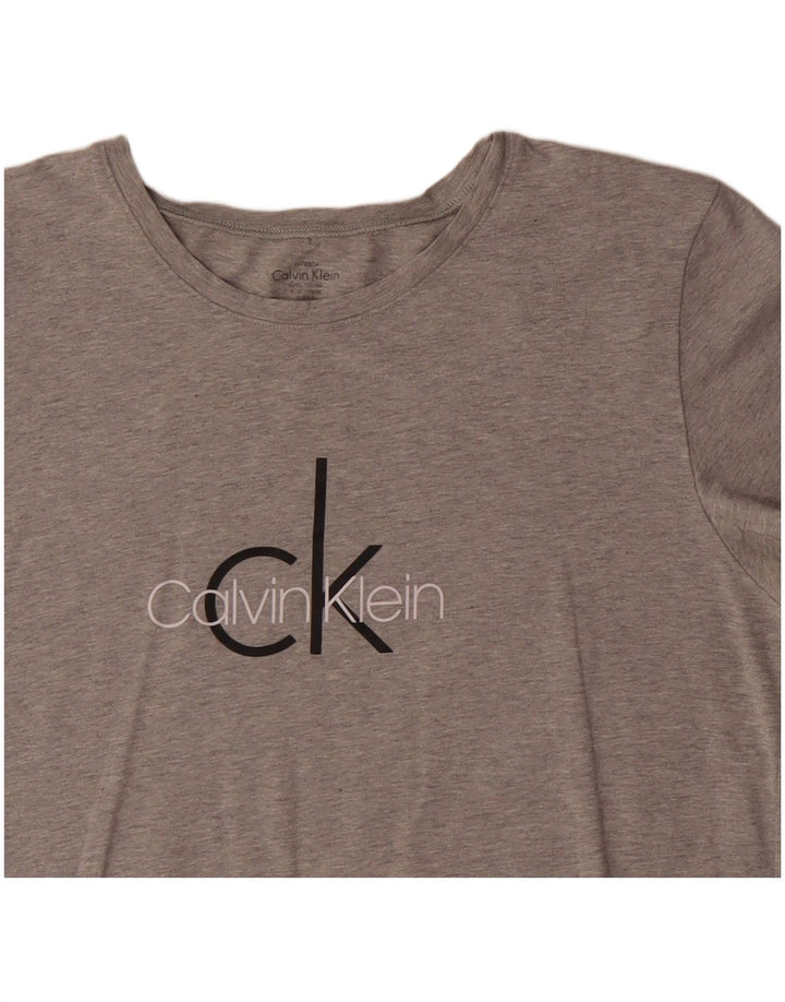 CALVIN KLEIN Camiseta gráfica para mujer Top UK 40 XL Gris