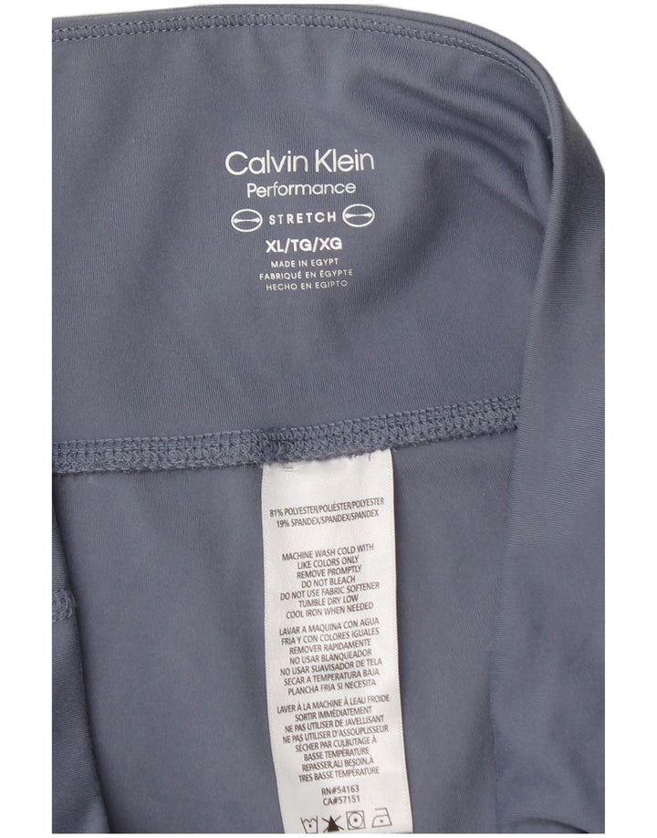 Calvin Klein Leggings para mujer ES 40 XL Poliéster azul