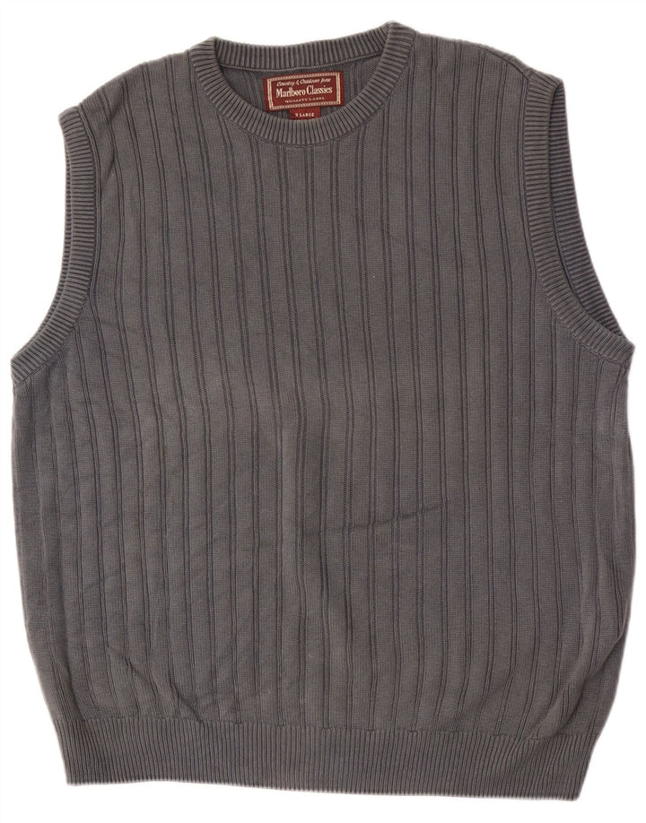 Marlboro Classics Chaleco para hombre Camiseta sin mangas XL Gris Algodón