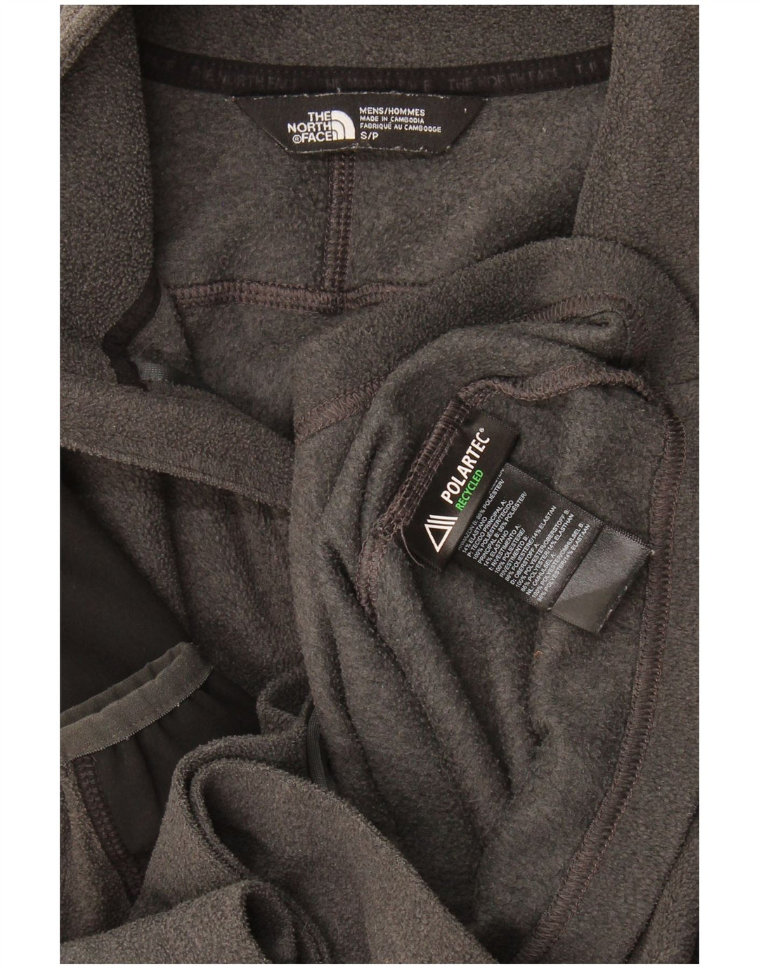 The North Face Chaqueta polar para hombre UK 36 Small Gris Colorblock Poliéster