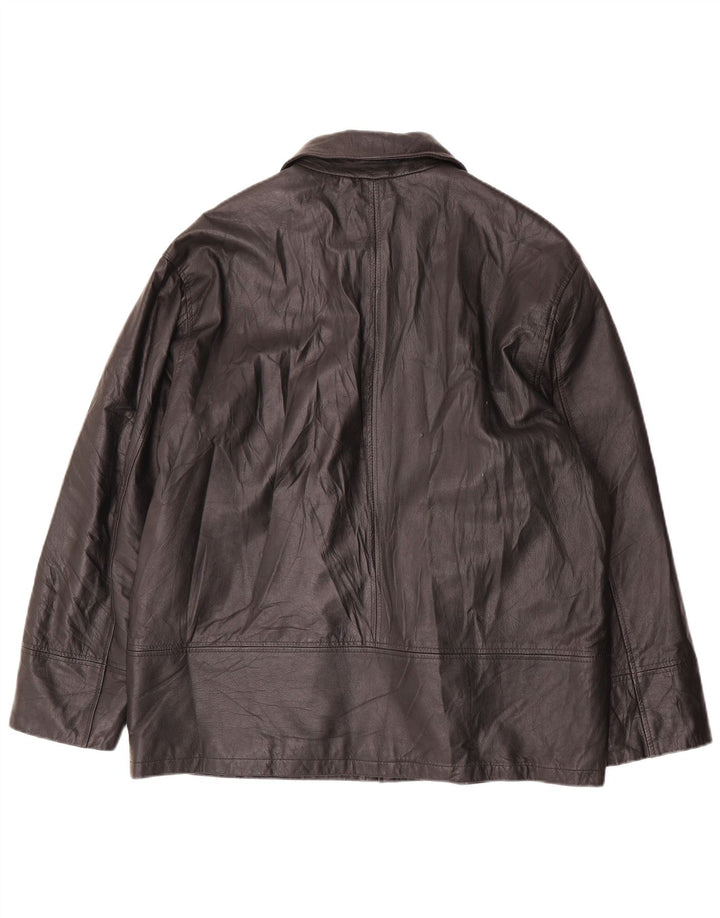 Conbipel Chaqueta De Cuero Hombre Talla 54 XL Cuero Negro