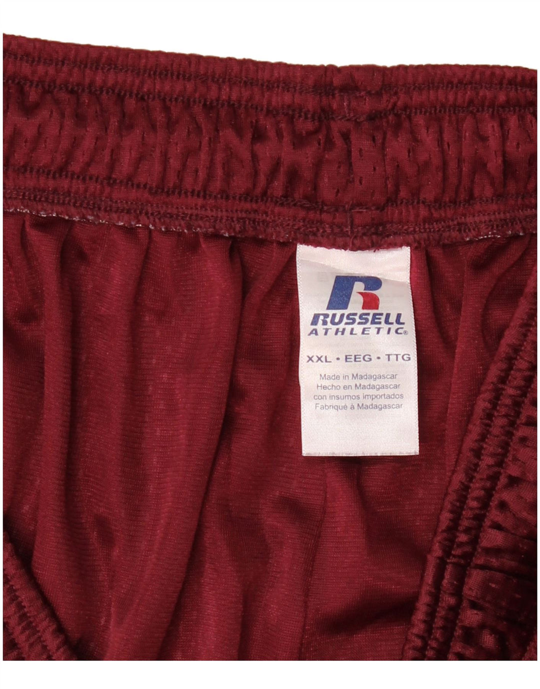 Russell Athletic Pantalones cortos deportivos para hombre 2XL Poliéster burdeos