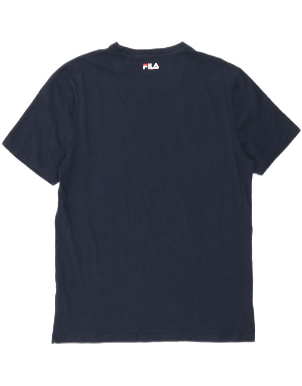 Fila Hombre Graphic Camiseta Top Medium Azul Marino