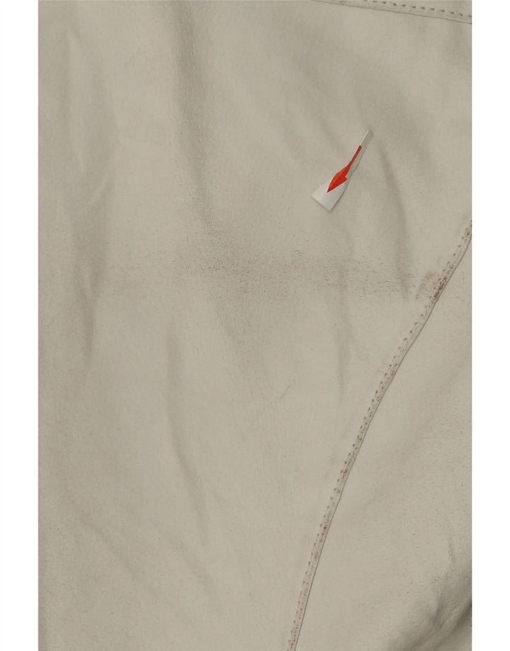 Oviesse Chaqueta De Cuero Mujer IT 48 XL Cuero Blanco