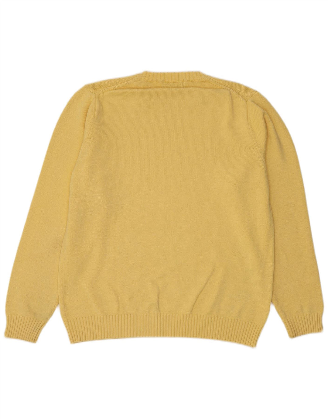 Marks & Spencer Jersey de cuello redondo azul Harbor para hombre Amarillo mediano