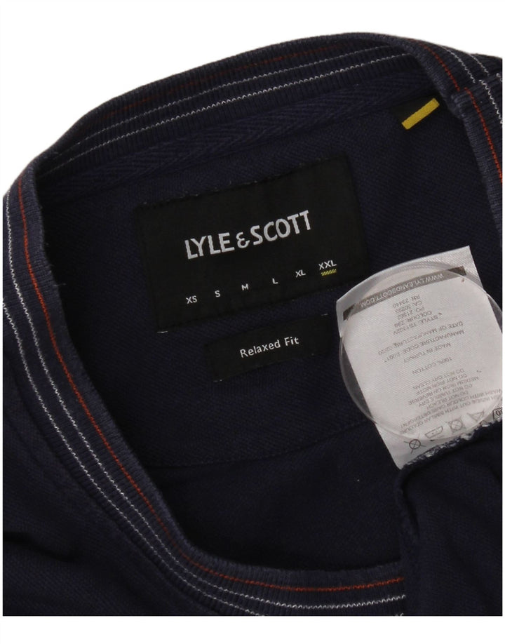 Lyle & Scott Camiseta para hombre Top 2XL Azul marino Algodón