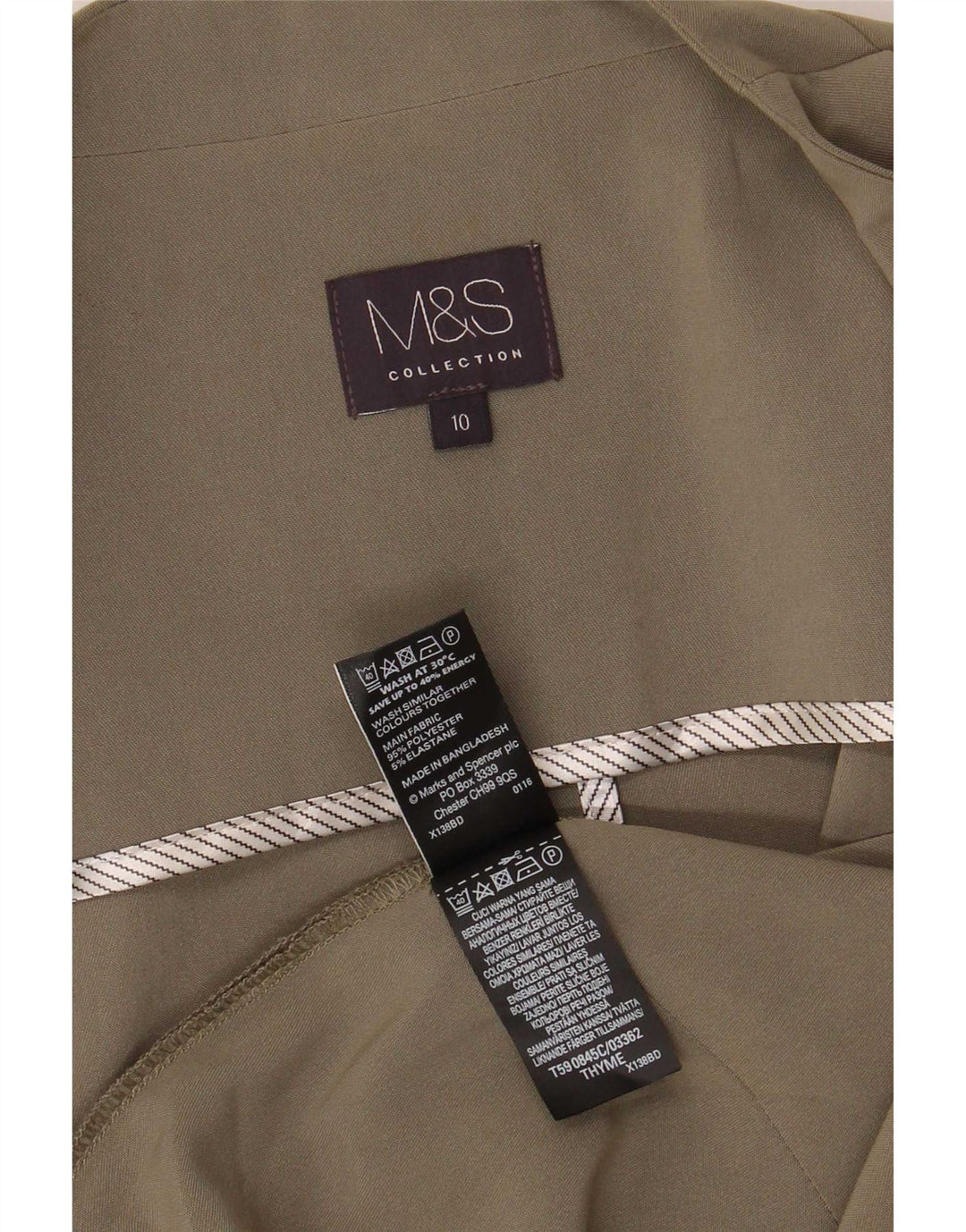 Marks & Spencer Cárdigan para mujer UK 10 Small Caqui Poliéster