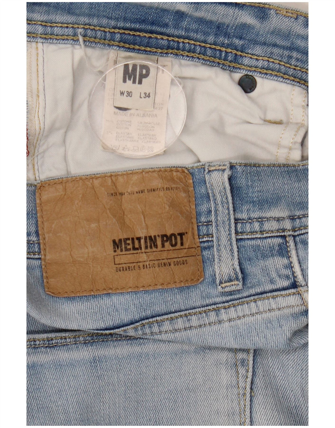 Meltin' Pot Vaqueros ajustados para mujer W30 L34 Algodón azul