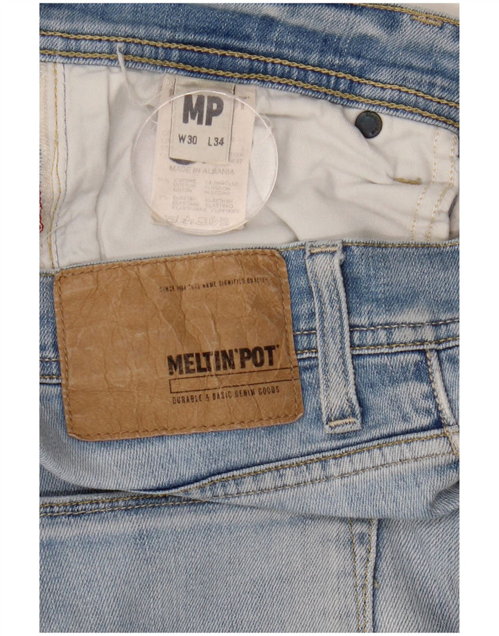 Meltin' Pot Vaqueros ajustados para mujer W30 L34 Algodón azul
