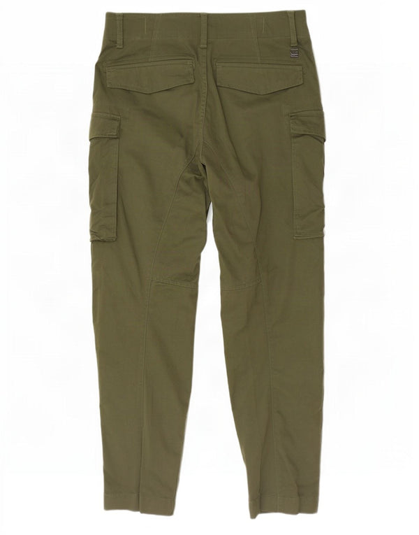 G-Star Hombre Pantalones Cargo Rectos W29 L30 Algodón Caqui