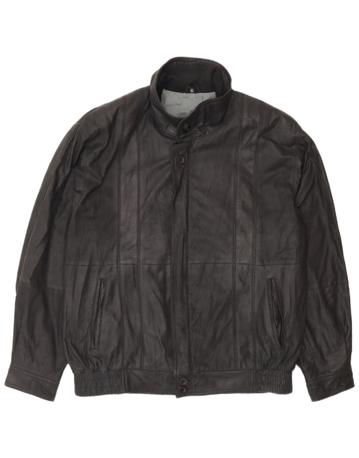 Banjara Chaqueta de cuero para hombre IT 52 XL Cuero negro