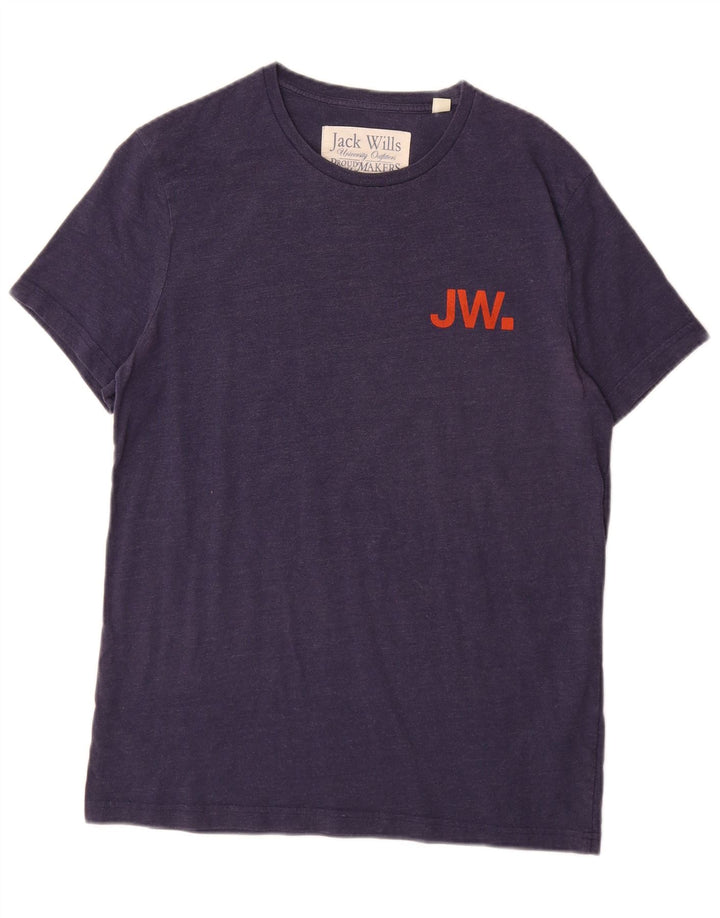 Jack Wills - Camiseta gráfica para hombre, talla pequeña, algodón azul marino