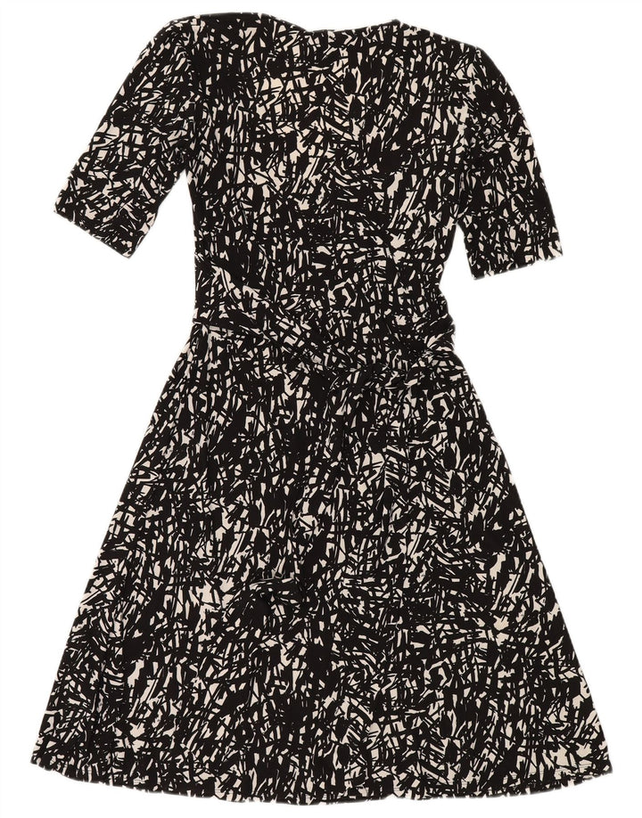 CHAPS Maxi Vestido para Mujer UK 10 Pequeño Poliéster Geométrico Negro
