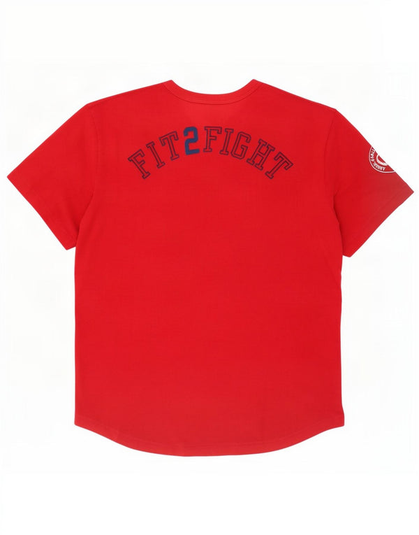 Gas Mujer Camiseta Gráfica Top UK 46 Grande Algodón Rojo