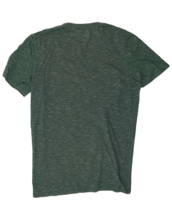 Jack & Jones Hombre Camiseta Gráfica Top Small Verde Rayas Algodón