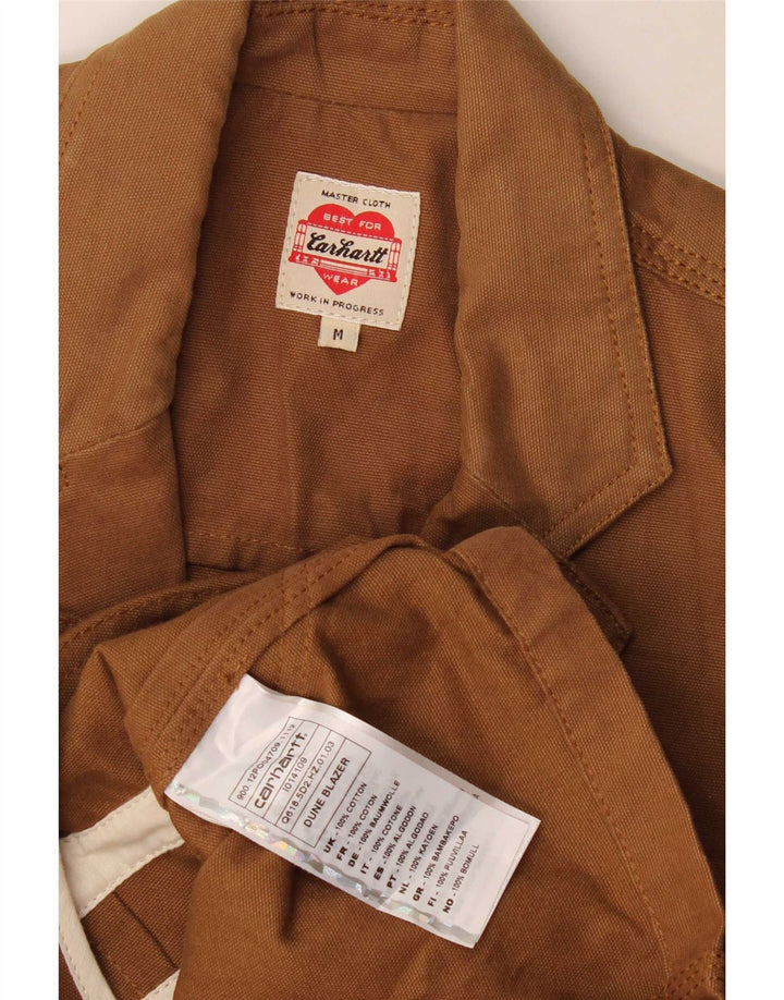 Carhartt Chaqueta tipo blazer de 3 botones para hombre UK 38 Algodón marrón medio
