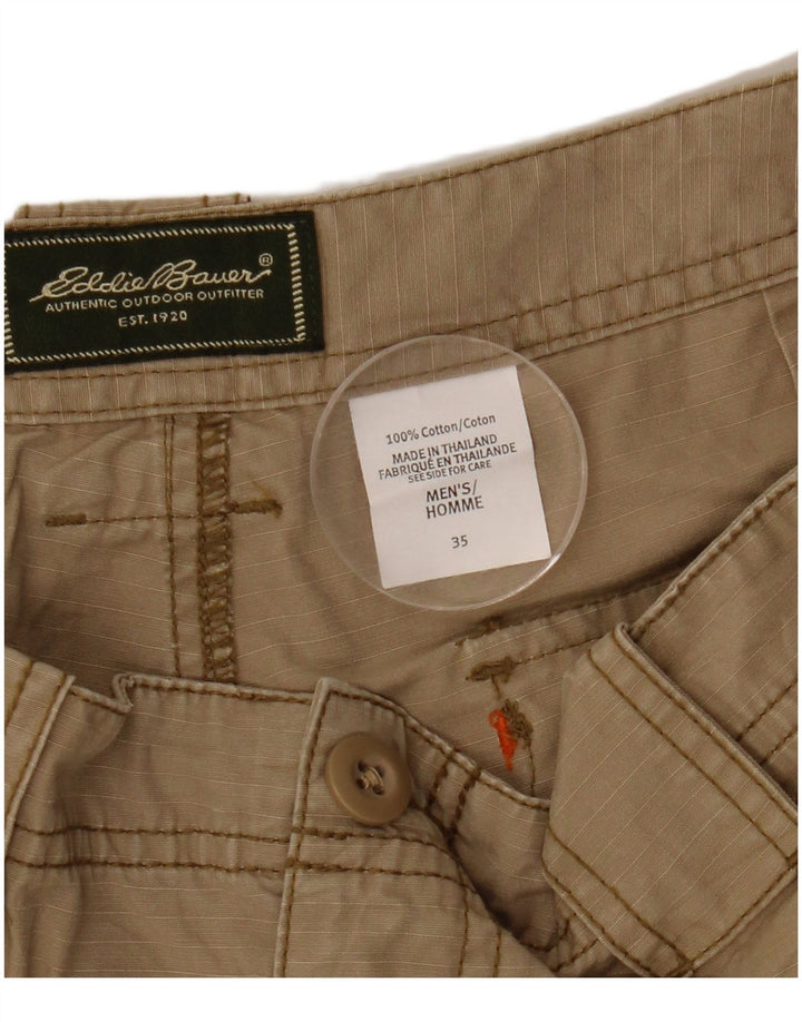 EDDIE BAUER Pantalones cortos cargo para hombre W35 Algodón beige grande